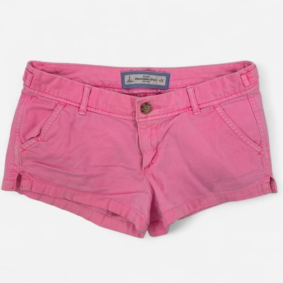 Abercrombie & Fitch Pants - Y2K Abercrombie & Fitch Low Rise Pink Mini Shorts With Moose Logo